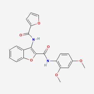 molecular formula C22H18N2O6 B1231844 N-(2,4-dimethoxyphenyl)-3-(2-furoylamino)-1-benzofuran-2-carboxamide 