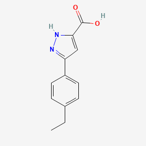 molecular formula C12H12N2O2 B1231853 3-(4-ethylphenyl)-1H-pyrazole-5-carboxylic acid CAS No. 890591-84-1