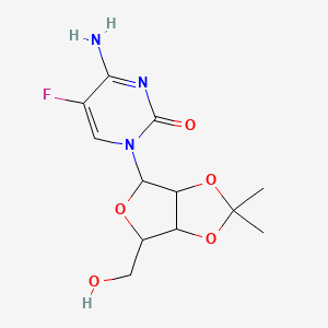 molecular formula C12H16FN3O5 B12318538 5-Fluoro-2',3'-O-isopropylidene-D-cytidine 