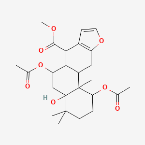 methyl 1,6-diacetyloxy-4a-hydroxy-4,4,11b-trimethyl-2,3,5,6,6a,7,11,11a-octahydro-1H-naphtho[2,1-f][1]benzofuran-7-carboxylate