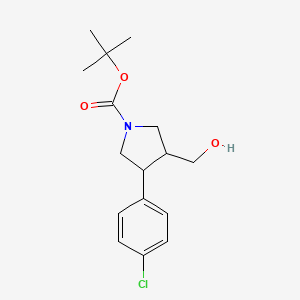 Tert-butyl 3-(4-chlorophenyl)-4-(hydroxymethyl)pyrrolidine-1-carboxylate