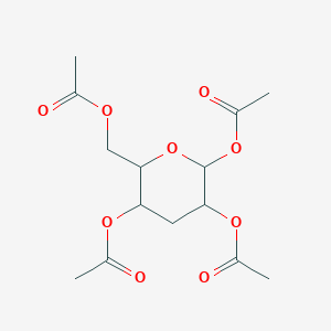 molecular formula C14H20O9 B12318560 3-Deoxy-tetra-O-acetyl-d-ribo-hexose 