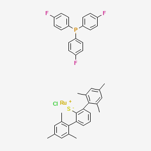 2,6-bis(2,4,6-trimethylphenyl)benzenethiolate;chlororuthenium(1+);tris(4-fluorophenyl)phosphane