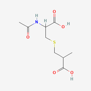 molecular formula C9H15NO5S B12318584 N-Acetyl-3-(2-carboxypropyl)thio]alanine 