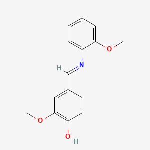 2-methoxy-4-{(Z)-[(2-methoxyphenyl)imino]methyl}phenol hydrochloride