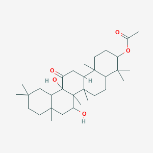 molecular formula C32H52O5 B12318609 (6a,7-Dihydroxy-4,4,6a,6b,8a,11,11,14b-octamethyl-13-oxo-1,2,3,4a,5,6,7,8,9,10,12,12a,14,14a-tetradecahydropicen-3-yl) acetate 