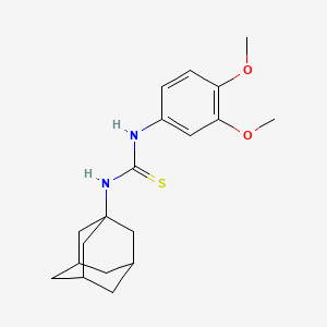 molecular formula C19H26N2O2S B1231861 1-(1-Adamantyl)-3-(3,4-dimethoxyphenyl)thiourea 