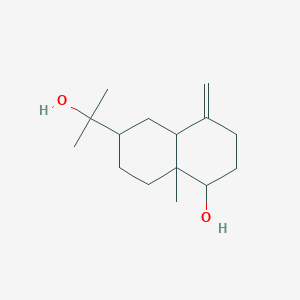 molecular formula C15H26O2 B12318616 6-(2-Hydroxypropan-2-yl)-8a-methyl-4-methylidene-1,2,3,4a,5,6,7,8-octahydronaphthalen-1-ol 