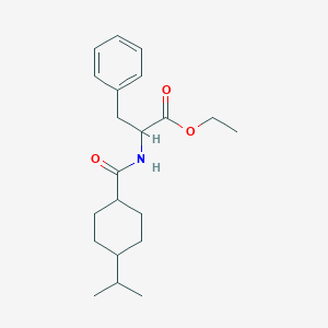 molecular formula C21H31NO3 B12318620 Ethyl 3-phenyl-2-[(4-propan-2-ylcyclohexanecarbonyl)amino]propanoate 