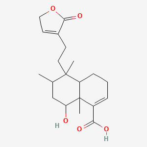 8-hydroxy-5,6,8a-trimethyl-5-[2-(5-oxo-2H-furan-4-yl)ethyl]-3,4,4a,6,7,8-hexahydronaphthalene-1-carboxylic acid