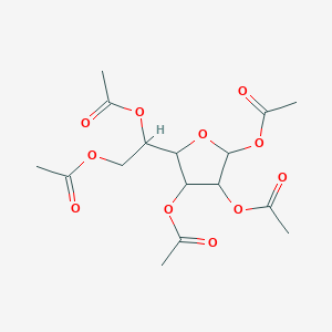 molecular formula C16H22O11 B12318643 D-Galactofuranose, pentaacetate CAS No. 10535-09-8