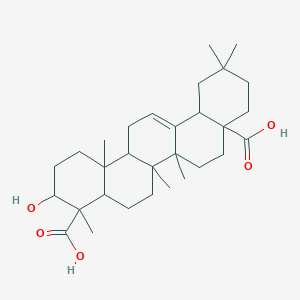 molecular formula C30H46O5 B12318661 3-Hydroxy-4,6a,6b,11,11,14b-hexamethyl-1,2,3,4a,5,6,7,8,9,10,12,12a,14,14a-tetradecahydropicene-4,8a-dicarboxylic acid 