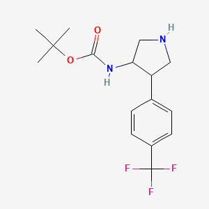 tert-Butyl N-{4-[4-(trifluoromethyl)phenyl]pyrrolidin-3-yl}carbamate