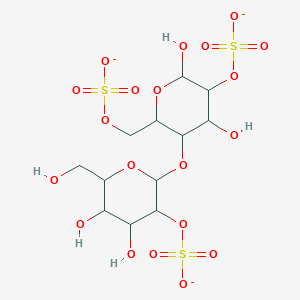 [5-[4,5-Dihydroxy-6-(hydroxymethyl)-3-sulfonatooxyoxan-2-yl]oxy-2,4-dihydroxy-6-(sulfonatooxymethyl)oxan-3-yl] sulfate