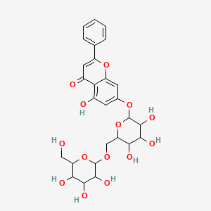 molecular formula C27H30O14 B12318696 Chrysin 7-O-|A-gentiobioside 