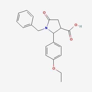 3-Pyrrolidinecarboxylic acid, 2-(4-ethoxyphenyl)-5-oxo-1-(phenylmethyl)-