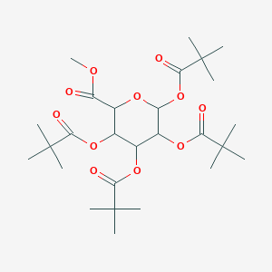 molecular formula C27H44O11 B12318713 1,2,3,4-Tetra-o-pivaloyl-beta-d-glucuronic acid methyl ester 