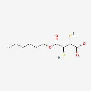 molecular formula C10H17O4S2- B1231873 4-Hexoxy-4-oxo-2,3-bis(sulfanyl)butanoate 