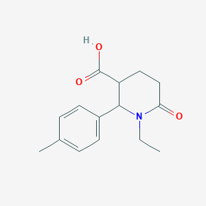 molecular formula C15H19NO3 B12318732 (2S,3S)-1-Ethyl-6-oxo-2-(p-tolyl)piperidine-3-carboxylic acid 