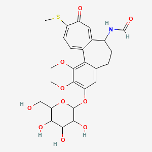 N-[1,2-dimethoxy-10-methylsulfanyl-9-oxo-3-[3,4,5-trihydroxy-6-(hydroxymethyl)oxan-2-yl]oxy-6,7-dihydro-5H-benzo[a]heptalen-7-yl]formamide