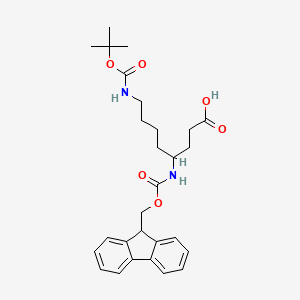 (4S)-8-{[(tert-butoxy)carbonyl]amino}-4-({[(9H-fluoren-9-yl)methoxy]carbonyl}amino)octanoic acid