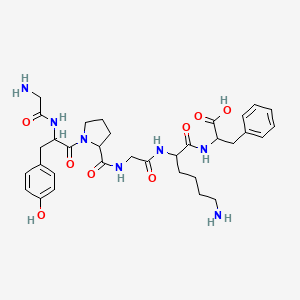 molecular formula C33H45N7O8 B12318775 H-Gly-tyr-pro-gly-lys-phe-OH 