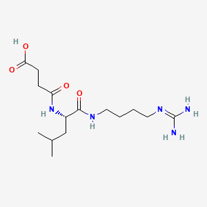 molecular formula C15H29N5O4 B1231878 Succinyl-leucyl-agmatine CAS No. 126673-18-5