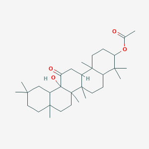 molecular formula C32H52O4 B12318784 (6a-Hydroxy-4,4,6a,6b,8a,11,11,14b-octamethyl-13-oxo-1,2,3,4a,5,6,7,8,9,10,12,12a,14,14a-tetradecahydropicen-3-yl) acetate 