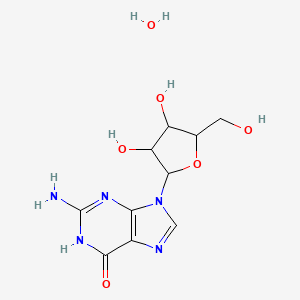 molecular formula C10H15N5O6 B12318787 [1'-13C]Guanosine monohydrate 