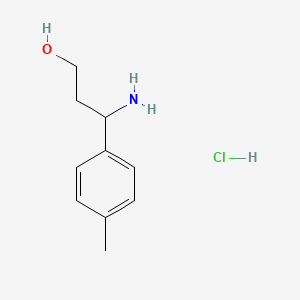 molecular formula C10H16ClNO B12318789 DL-3-p-Tolyl-beta-alaninol CAS No. 1159826-23-9