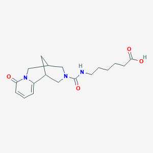 molecular formula C18H25N3O4 B12318791 6-({6-Oxo-7,11-diazatricyclo[7.3.1.0,2,7]trideca-2,4-diene-11-carbonyl}amino)hexanoic acid 