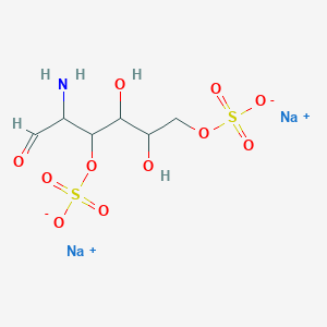 molecular formula C6H11NNa2O11S2 B12318801 Disodium;(2-amino-4,5-dihydroxy-1-oxo-6-sulfonatooxyhexan-3-yl) sulfate 