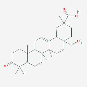 molecular formula C30H46O4 B12318840 4a-(hydroxymethyl)-2,6a,6b,9,9,12a-hexamethyl-10-oxo-3,4,5,6,6a,7,8,8a,11,12,13,14b-dodecahydro-1H-picene-2-carboxylic acid 