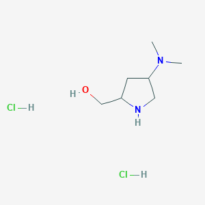 molecular formula C7H18Cl2N2O B12318888 [4-(Dimethylamino)pyrrolidin-2-yl]methanol;dihydrochloride 