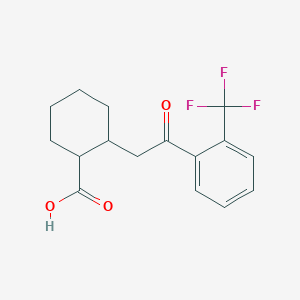 2-[2-Oxo-2-[2-(trifluoromethyl)phenyl]ethyl]cyclohexane-1-carboxylic acid