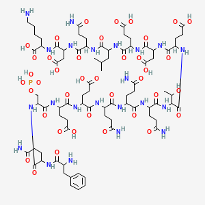 molecular formula C81H125N22O39P B12318935 H-DL-Phe-DL-Gln-DL-Ser(PO3H2)-DL-Glu-DL-Glu-DL-Gln-DL-Gln-DL-Gln-DL-xiThr-DL-Glu-DL-Asp-DL-Glu-DL-Leu-DL-Gln-DL-Asp-DL-Lys-OH 