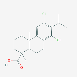 6,8-Dichloro-1,4a-dimethyl-7-propan-2-yl-2,3,4,9,10,10a-hexahydrophenanthrene-1-carboxylic acid