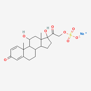 sodium;[2-(11,17-dihydroxy-10,13-dimethyl-3-oxo-7,8,9,11,12,14,15,16-octahydro-6H-cyclopenta[a]phenanthren-17-yl)-2-oxoethyl] sulfate