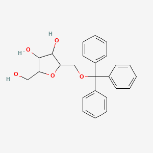 molecular formula C25H26O5 B12318984 2-(Hydroxymethyl)-5-(trityloxymethyl)oxolane-3,4-diol 