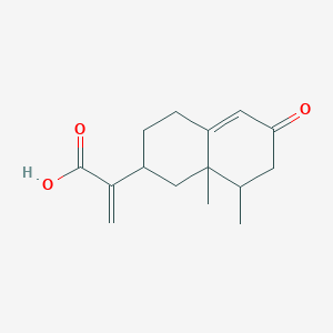 molecular formula C15H20O3 B12318988 2-(8,8a-Dimethyl-6-oxo-1,2,3,4,7,8-hexahydronaphthalen-2-yl)prop-2-enoic acid 