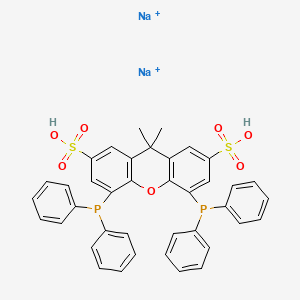 molecular formula C39H32Na2O7P2S2+2 B12319024 9H-Xanthene-2,7-disulfonic acid,4,5-bis(diphenylphosphino)-9,9-dimethyl-, disodium salt 