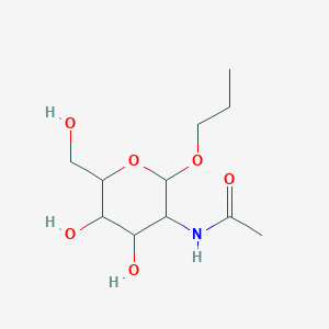 molecular formula C11H21NO6 B12319039 N-[4,5-dihydroxy-6-(hydroxymethyl)-2-propoxyoxan-3-yl]acetamide 