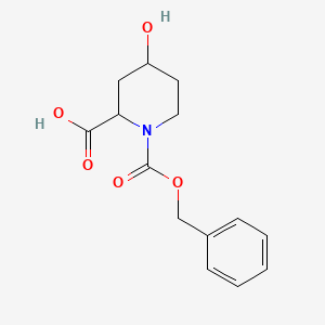 molecular formula C14H17NO5 B12319068 (2S,4R)-1-((Benzyloxy)carbonyl)-4-hydroxypiperidine-2-carboxylic acid 