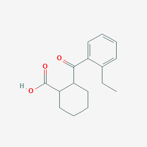 molecular formula C16H20O3 B12319091 2-(2-Ethyl-benzoyl)-cyclohexanecarboxylic acid 