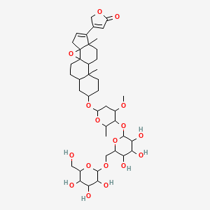 3-[14-[4-methoxy-6-methyl-5-[3,4,5-trihydroxy-6-[[3,4,5-trihydroxy-6-(hydroxymethyl)oxan-2-yl]oxymethyl]oxan-2-yl]oxyoxan-2-yl]oxy-7,11-dimethyl-2-oxapentacyclo[8.8.0.01,3.03,7.011,16]octadec-5-en-6-yl]-2H-furan-5-one