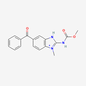 methyl N-(6-benzoyl-3-methyl-1H-benzimidazol-3-ium-2-yl)carbamate