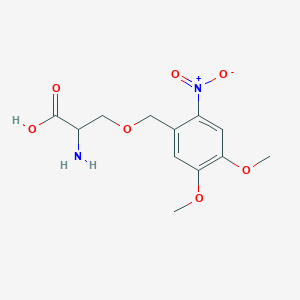 molecular formula C12H16N2O7 B12319159 (S)-2-Amino-3-(4,5-dimethoxy-2-nitrobenzyloxy)propanoic acid 