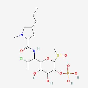 [6-[2-Chloro-1-[(1-methyl-4-propylpyrrolidine-2-carbonyl)amino]propyl]-4,5-dihydroxy-2-methylsulfinyloxan-3-yl] dihydrogen phosphate