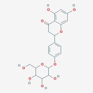 5,7-Dihydroxy-2-[4-[3,4,5-trihydroxy-6-(hydroxymethyl)tetrahydropyran-2-yl]oxyphenyl]chroman-4-one