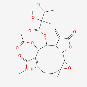 methyl (7E)-9-acetyloxy-10-(3-chloro-2-hydroxy-2-methylbutanoyl)oxy-4-methyl-12-methylidene-13-oxo-3,14-dioxatricyclo[9.3.0.02,4]tetradec-7-ene-8-carboxylate